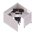  Cubicles with Sliding Doors 53H Single