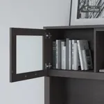  L Shaped Computer Desk With 5 Shelf Bookcase 72W