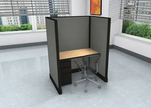 O2 Call Center Cubicles 4x3 67H With Pedestal