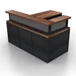  Industrial Reception Desk With L Shaped Transaction Counter 72W x 78D