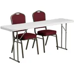 Genoa Folding training table with two chairs 