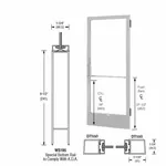  Office Glass Door Offset Hung with Butt Hinges Right