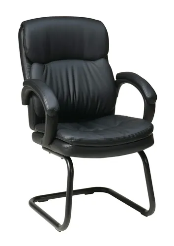 Prescott Black Leather Office Chair 