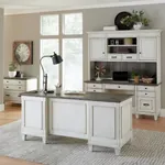  AS1 Distressed Executive Desk 3 Piece Set