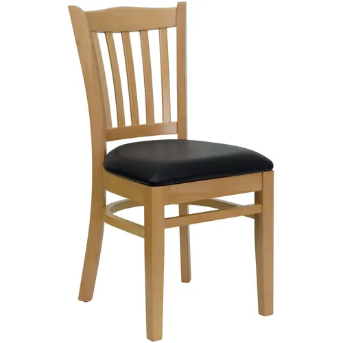 Romano Vertical Slat Back Commercial Wood Chair 