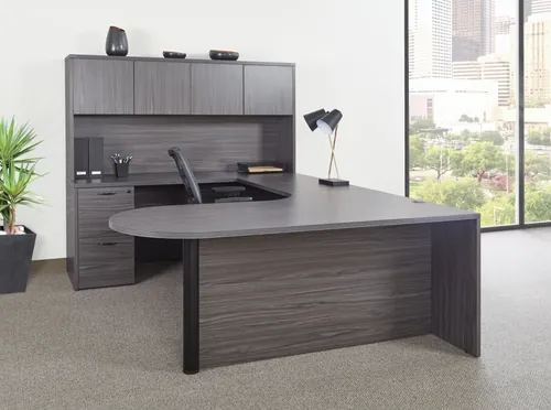  Modern U Shaped Desk with Hutch Novato 71W x 101D