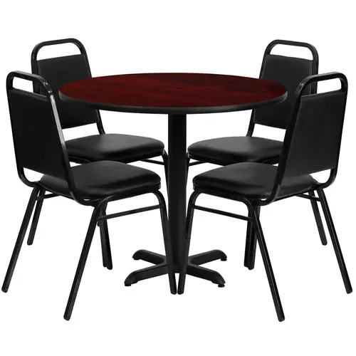 Forli 36 Inch Round 4 Seater Dining Set 