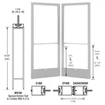  Aluminum Glass Doors Center Hung For OHCC