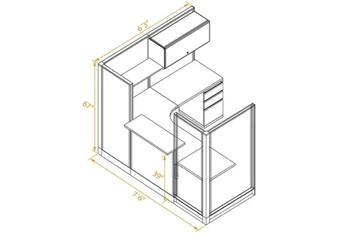  Compact Reception Desk L Shaped