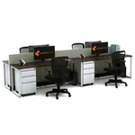  Open Office Workstations 39H 4pack Cluster Powered