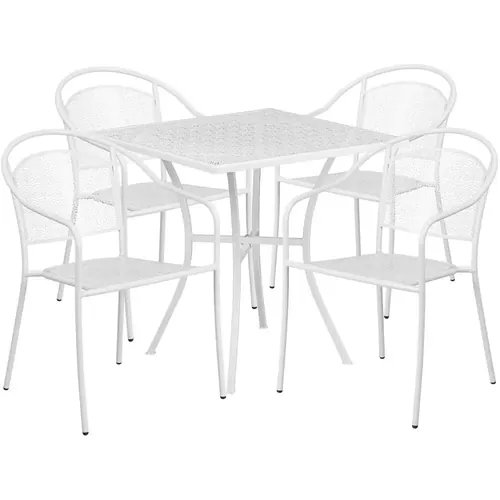 Panini 28 Inch Bistro Patio Set with 4 Chairs 