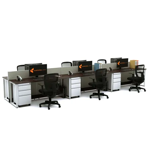 Open Office Workstations 39H 6pack Cluster Powered