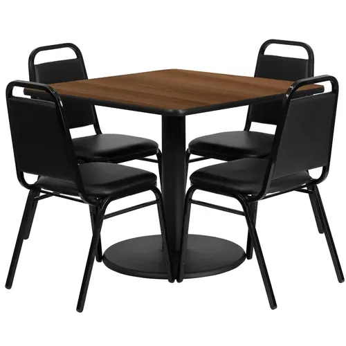 Verona 36 Inch Square Restaurant Table Set 