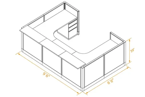  U Shaped Reception Desk Counter