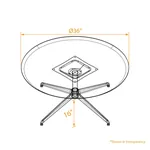  Round Ash Coffee Table 36 inch Diameter 