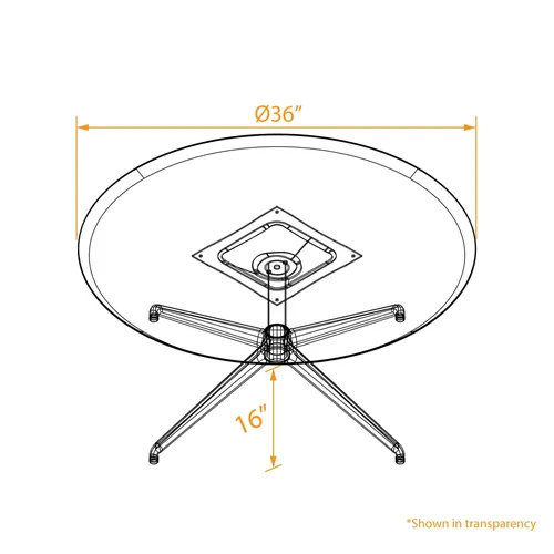  Round Ash Coffee Table 36 inch Diameter 