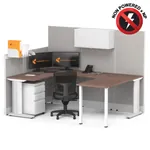  Cubicle Desk U Shaped with Storage 1pack Non Powered