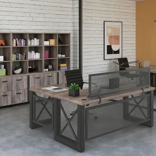 HO9 Metal L Shaped Desk 3 Piece Set