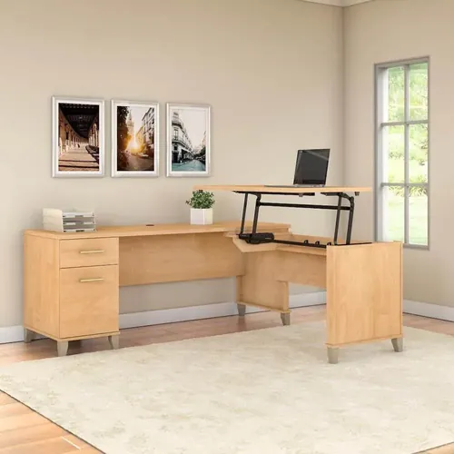  L Shaped Height Adjustable Desk 