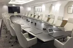 Large Boat Shaped Boardroom Table 