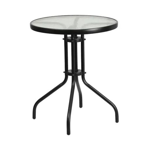 Monty Round Glass Top Dining Table 24 Inch