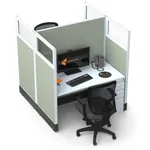  Cubicle Workstations 53H 2pack Cluster Powered