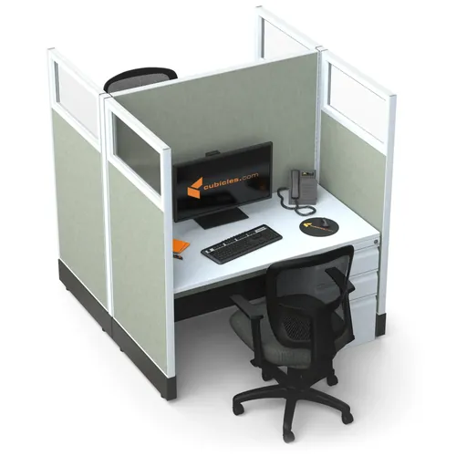 Cubicle Workstations 53H 2pack Cluster Powered