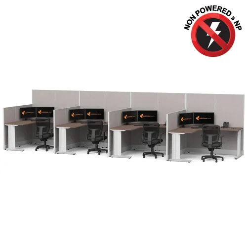  Cubicle Desk L Shaped 4pack Non Powered