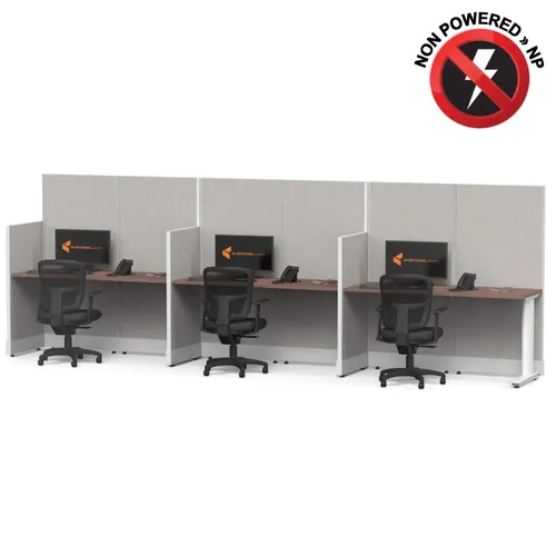  Cubicle Desk Straight 3pack Non Powered