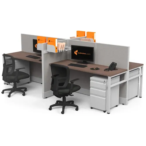 4Pack Cubicle Furniture Powered with Storage