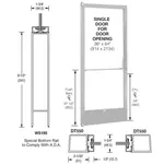  Glass Office Doors Offset Hung with Pivots Left