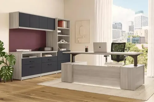  Office Executive Suite with Sit Stand Desk 72W x 30D