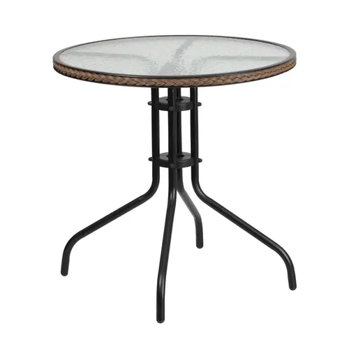 Monty Glass Round Table 28 Inch