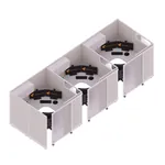  Cubicle with Sliding Door 67H 3pack Inline