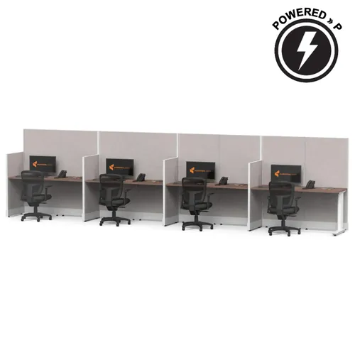  Cubicle Desk Straight 4pack Powered