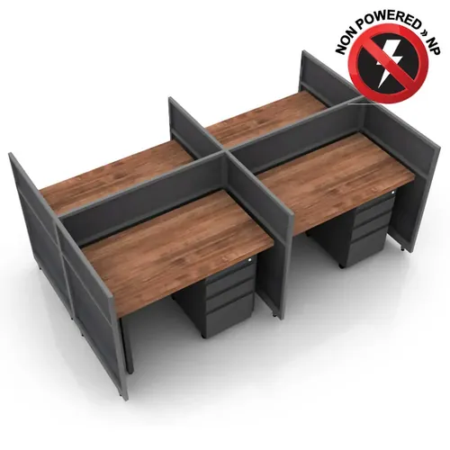  Industrial Office Desk 42H 4pack Fixed Non Powered