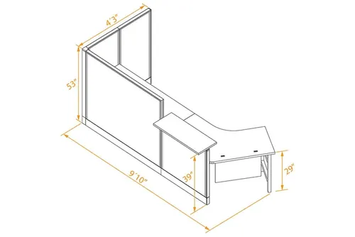  Reception Desk with Curve 