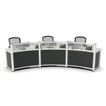 LuminaCurve Collaborative 3 Person Reception Desk 