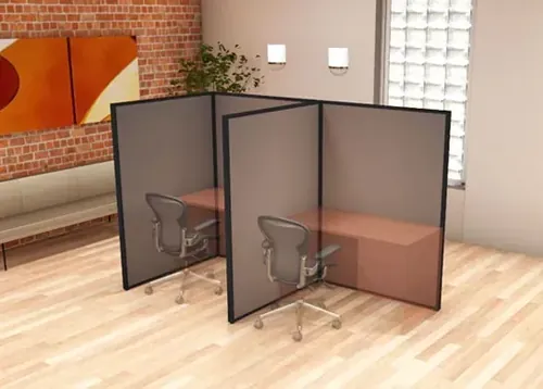  Office Partition Panels 66H L Shape 2Pack Inline