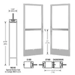  Framed Glass Doors Center Hung for OHCC Complete Panic Door