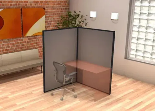  Office Partition Panels 66H L Shape Single