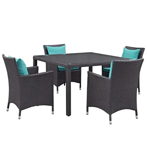Lona 5 Piece Patio Dining Set 
