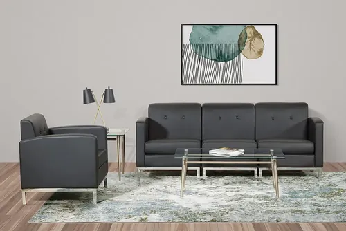  Glass Coffee Table with Metal Base Collection 