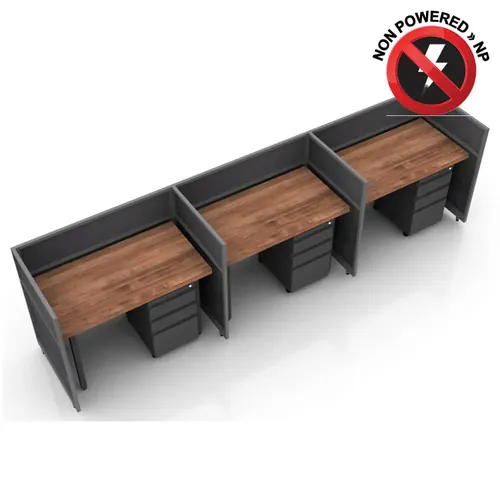  Industrial Office Desk 42H 3pack Fixed Non Powered