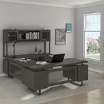 ID1 Industrial U Shaped Desk with Hutch