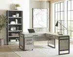 MD1 Contemporary L Shaped Desk 3 Piece Set
