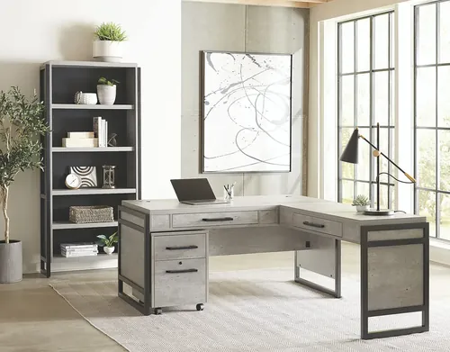 MD1 Contemporary L Shaped Desk 3 Piece Set