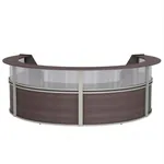  Semi Circular Reception Desk With Clear Panels