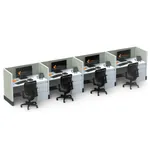  Small Cubicles 39H 4pack Inline Powered
