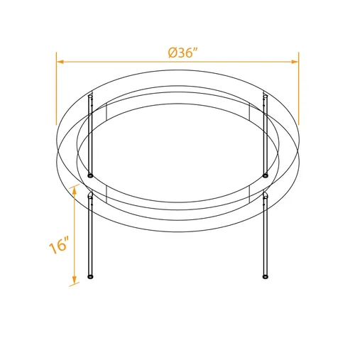  Round Coffee Table Drum Shape 36inch diameter 